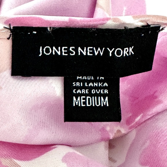 Jones New York Pink Light Purple Floral Print Long Nightgown Size Medium - Picture 3 of 11